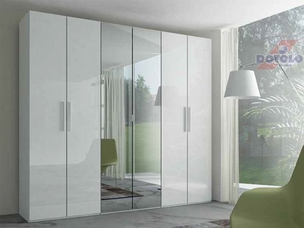 Vendita Online Armadio 6 Ante Moderno Bianco Lucido Dotolo