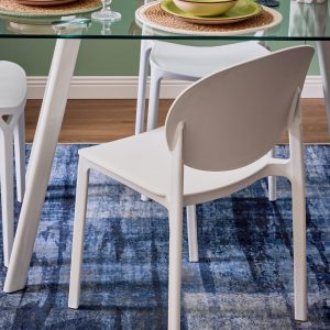 Sedia Eloise in polipropilene bianca