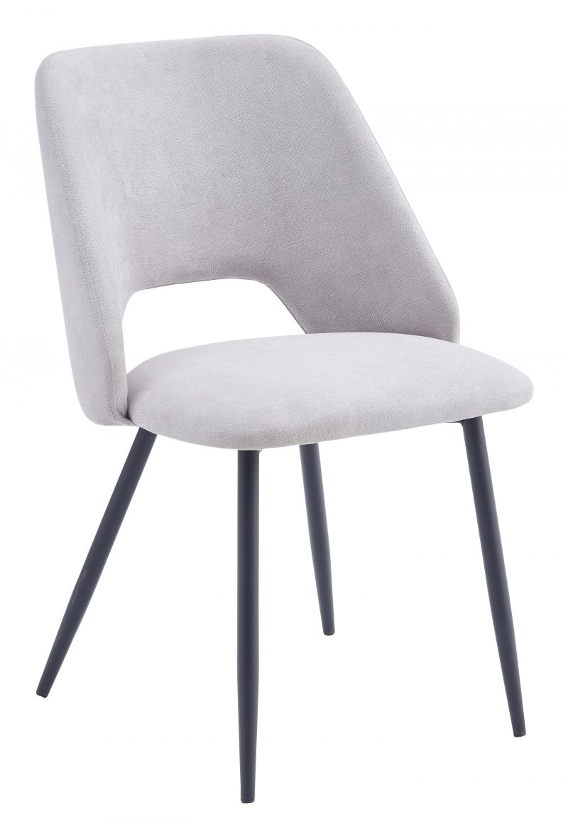 Sedia moderna imbottita Jamie grigia