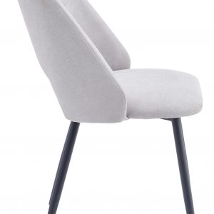 Sedia moderna imbottita Jamie grigia