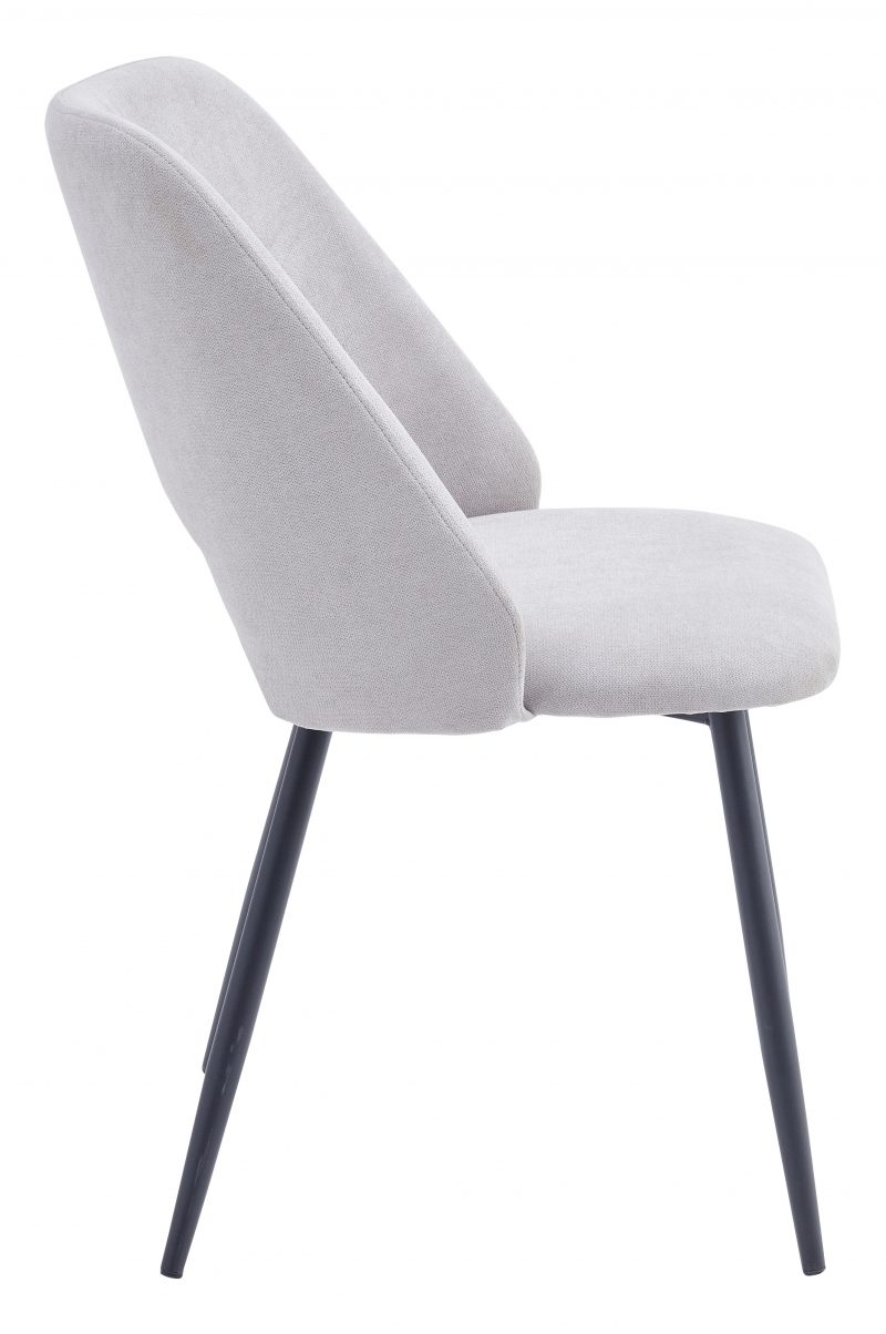 Sedia moderna imbottita Jamie grigia