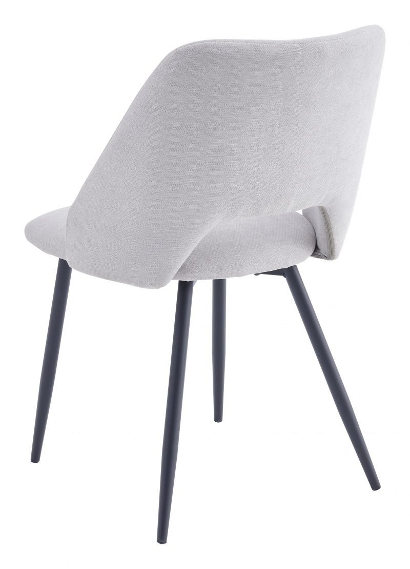 Sedia moderna imbottita Jamie grigia