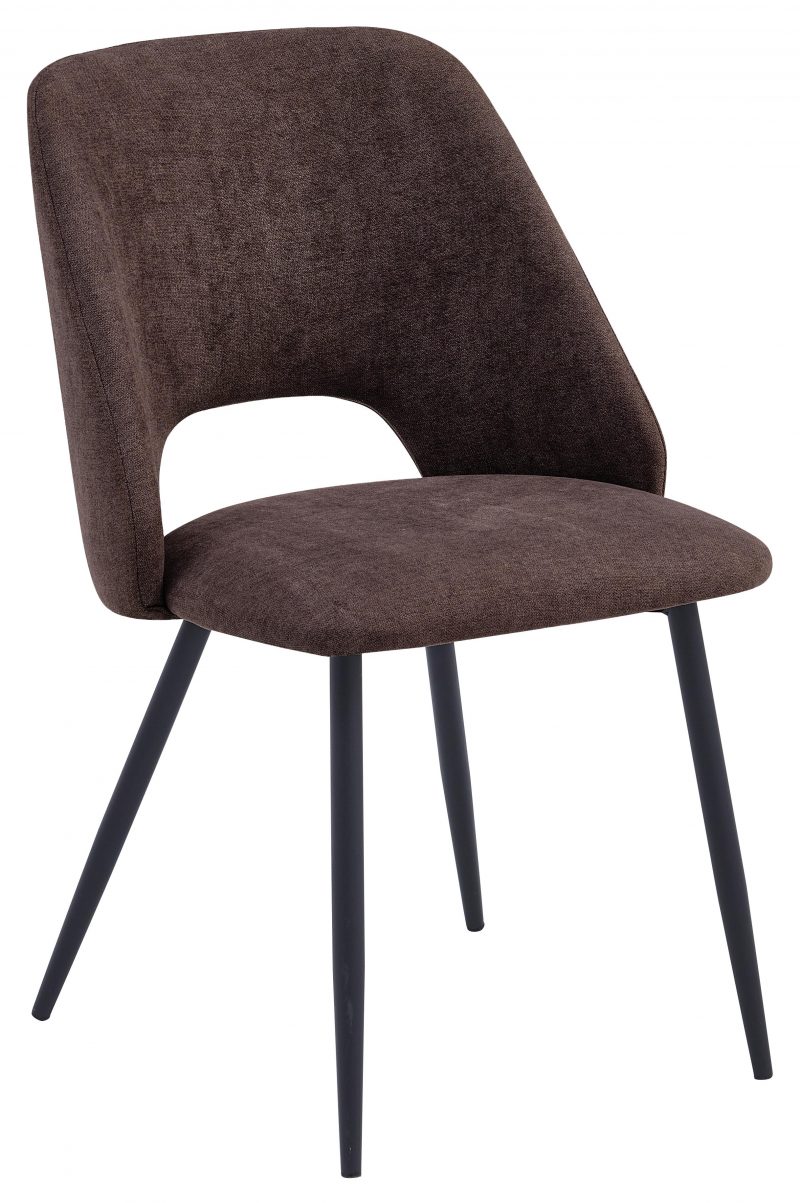 Sedia moderna imbottita Jamie tabacco