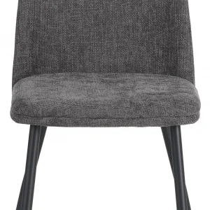 Sedia Tracy in tessuto color grigio scuro