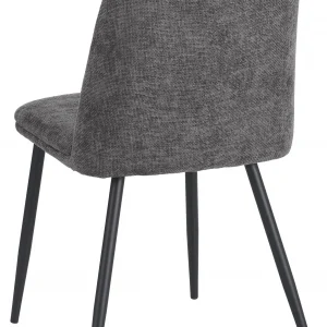 Sedia Tracy in tessuto color grigio scuro