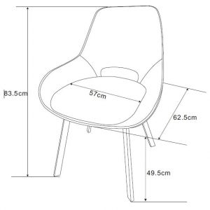 Sedia Krystal in tessuto mattone