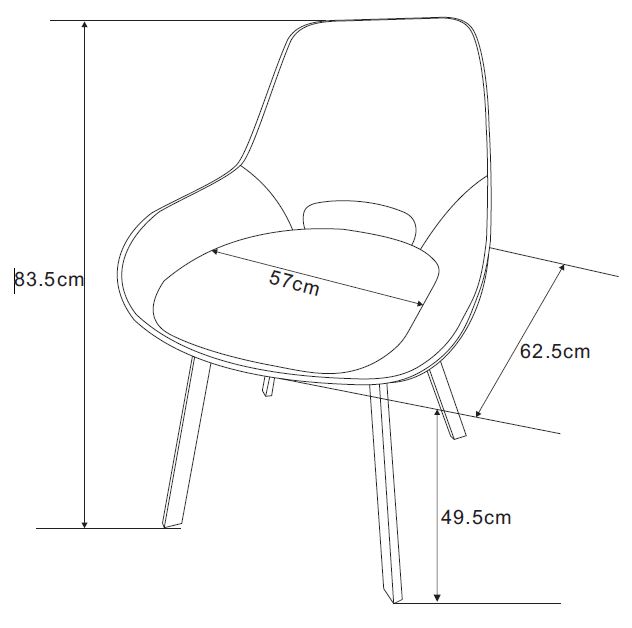 Sedia Krystal in tessuto mattone