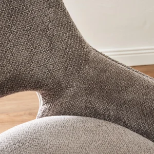 Sedia Krystal in tessuto marrone