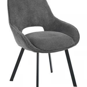 Sedia Krystal in tessuto grigio