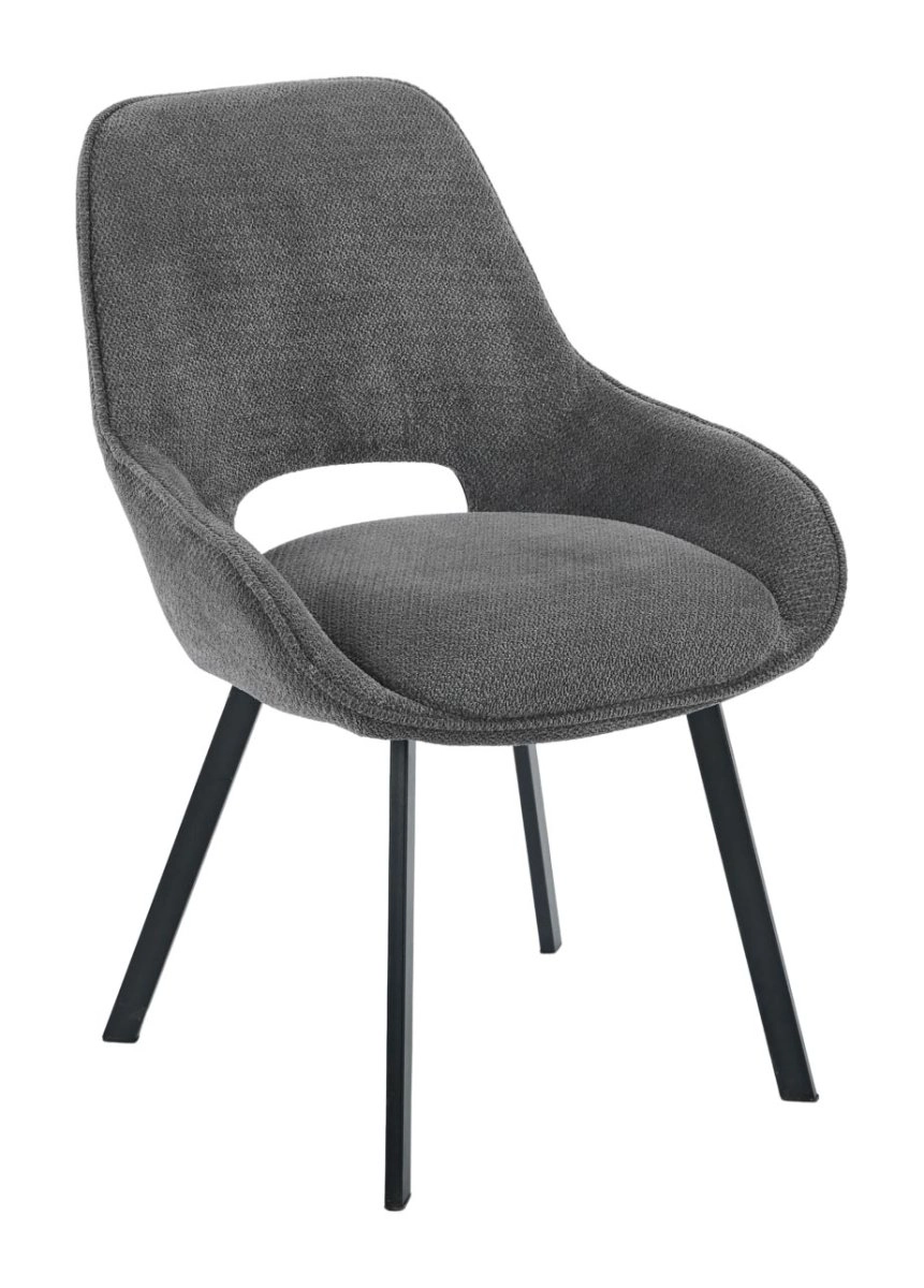 Sedia Krystal in tessuto grigio