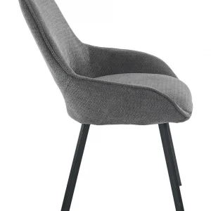 Sedia Krystal in tessuto grigio