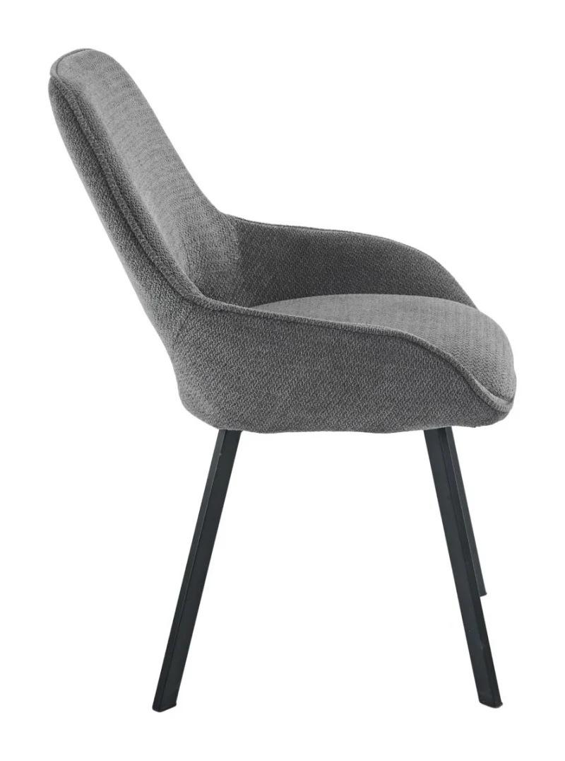 Sedia Krystal in tessuto grigio