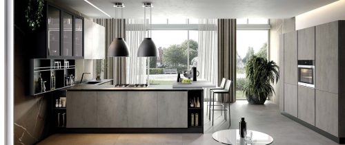 01-cucina-futura-cemento-grigio-perla Cucina Moderna FUTURA - Evo Cucine