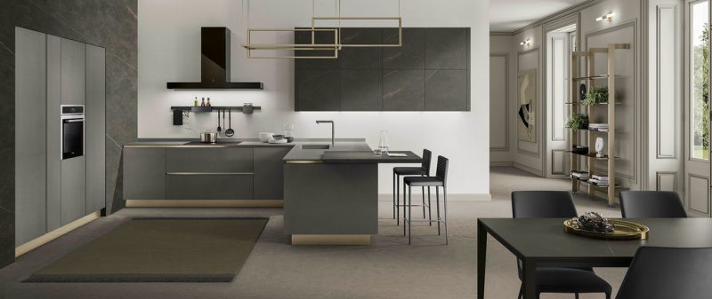 02-evo-cucina-eos-gres-grey-calcite-nera Cucina Moderna EOS - Evo Cucine