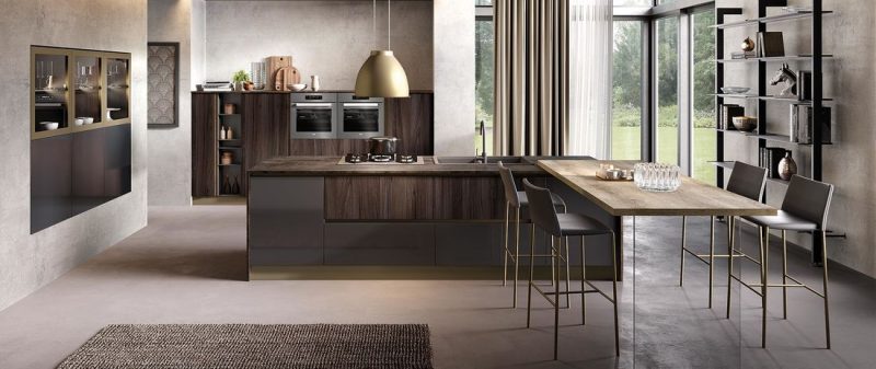 04-cucina-futura-antracite-lucido-rovere-scuro Cucina Moderna FUTURA - Evo Cucine