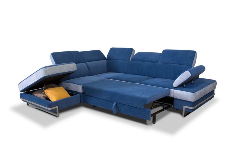 Divano angolare MIRABELLA con letto e  angolo contenitore