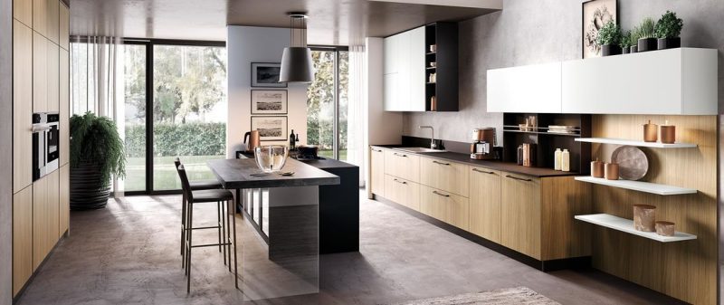 08-cucina-futura-rovere-miele-seta-bianco-opaco Cucina Moderna FUTURA - Evo Cucine