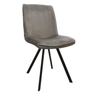 Sedia moderna Adele in velluto grigio