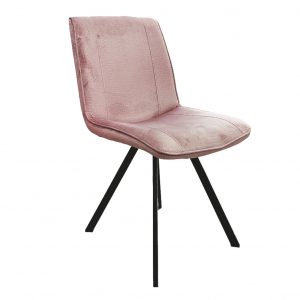 Sedia moderna Adele in velluto rosa