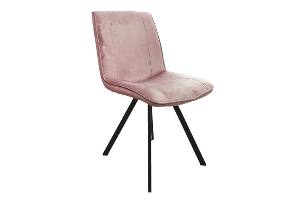 Sedia moderna Adele in velluto rosa