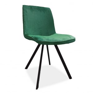 Sedia moderna Adele in velluto verde