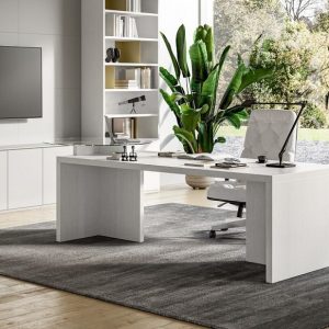 Scrivania direzionale top vetro