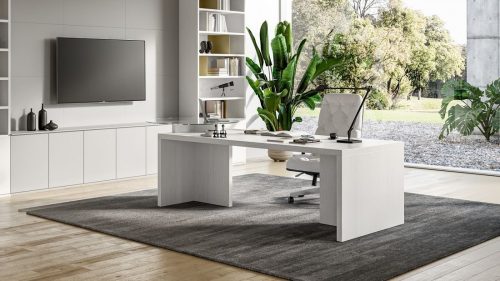 Scrivania direzionale top vetro