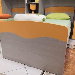 Cameretta Doppio Ponte - Doppio Letto Singolo Faggio, Avio E Bianco