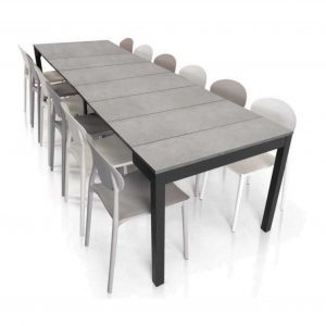 Tavolo Consolle allungabile 300cm Rovere e Bianco Frassino