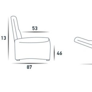 Cloe-Dimensioni Poltrona Relax CLOE