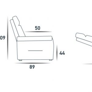 Denise-DimensioniDEF Poltrona Relax DENISE