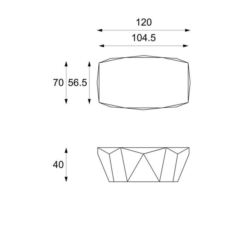 Tavolino DIAMOND medium in pietra bianca