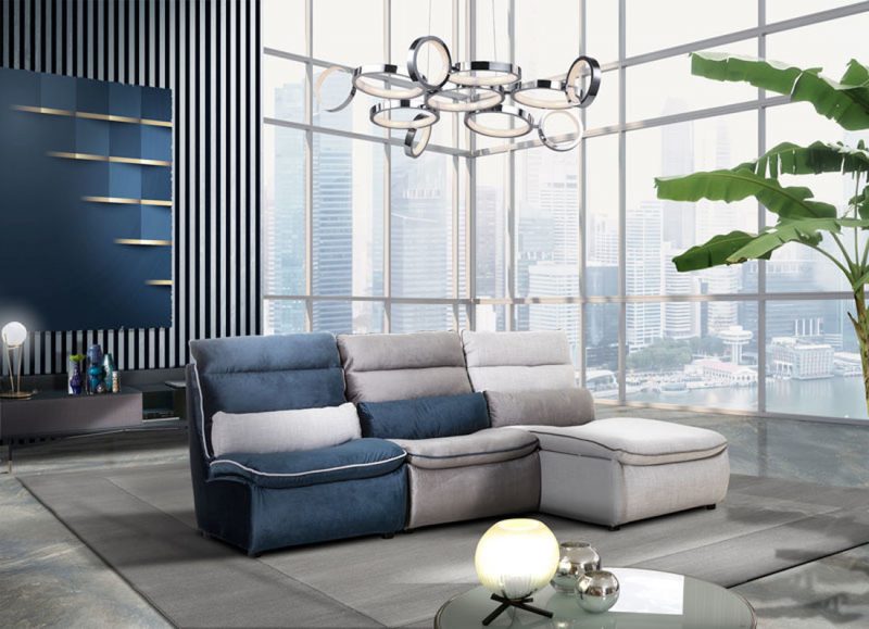 Divano NORA angolare componibile in tessuto