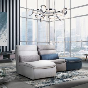 Divano NORA angolare componibile in tessuto