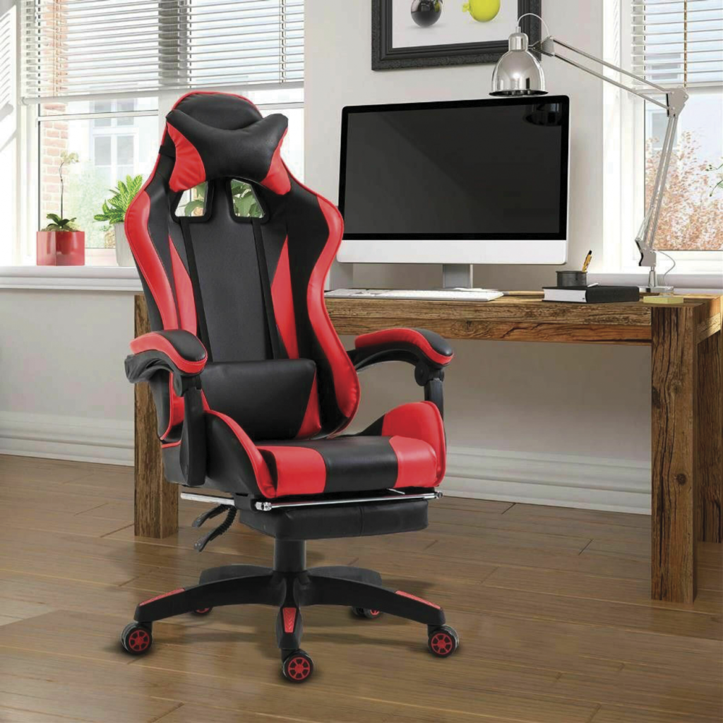 Poltrona Gaming rossa e similpelle