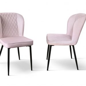 SEDIA_1941_velluto_rosa_DOTOLO_MOBILI Sedia moderna trapuntata in velluto rosa
