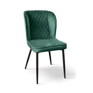 SEDIA_1944_velluto_VERDE_DOTOLO_MOBILI Sedia moderna trapuntata in velluto VERDE