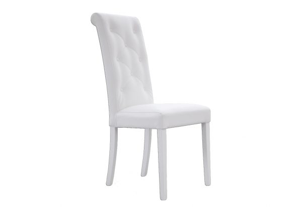 Sedia Fede capitonnè bianca