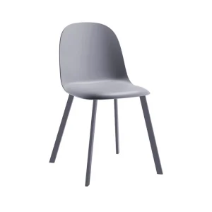Sedia Mael in polipropilene grigia