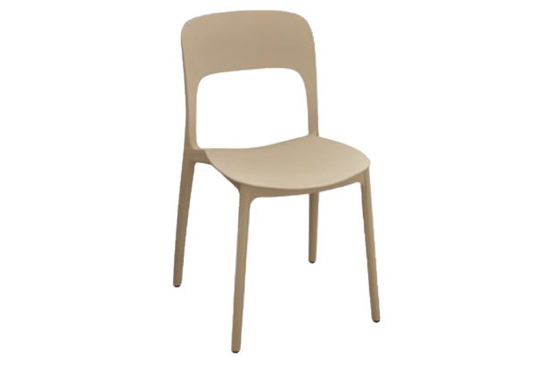 Sedia moderna in Polipropilene tortora