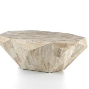 Tavolino DIAMOND medium in pietra bianca