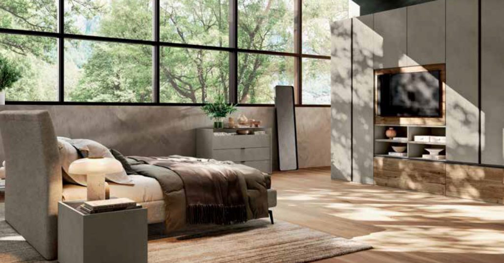 VQ3113 Camera matrimoniale moderna con vano tv VQ3113 – Era