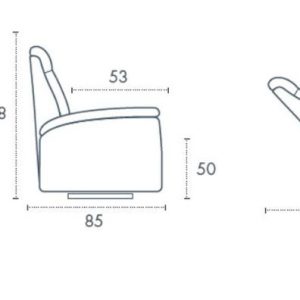WILLIAM-SQUARE-NEW-M Poltrona Relax WILLIAM manuale con meccanismo a dondolo