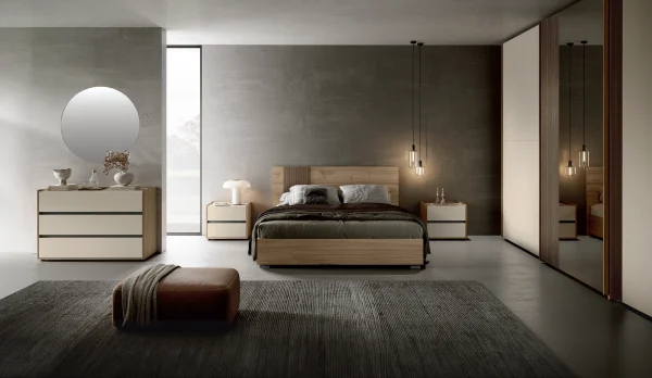 Camera da letto matrimoniale VFC130 in Olmo Ossido