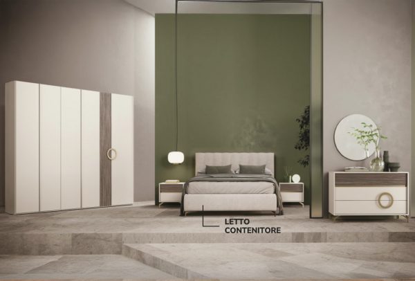 Camera matrimoniale CERCHIO moderna con 6 ante battenti