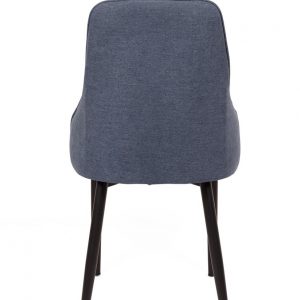 Sedia Chantal in tessuto blu avio