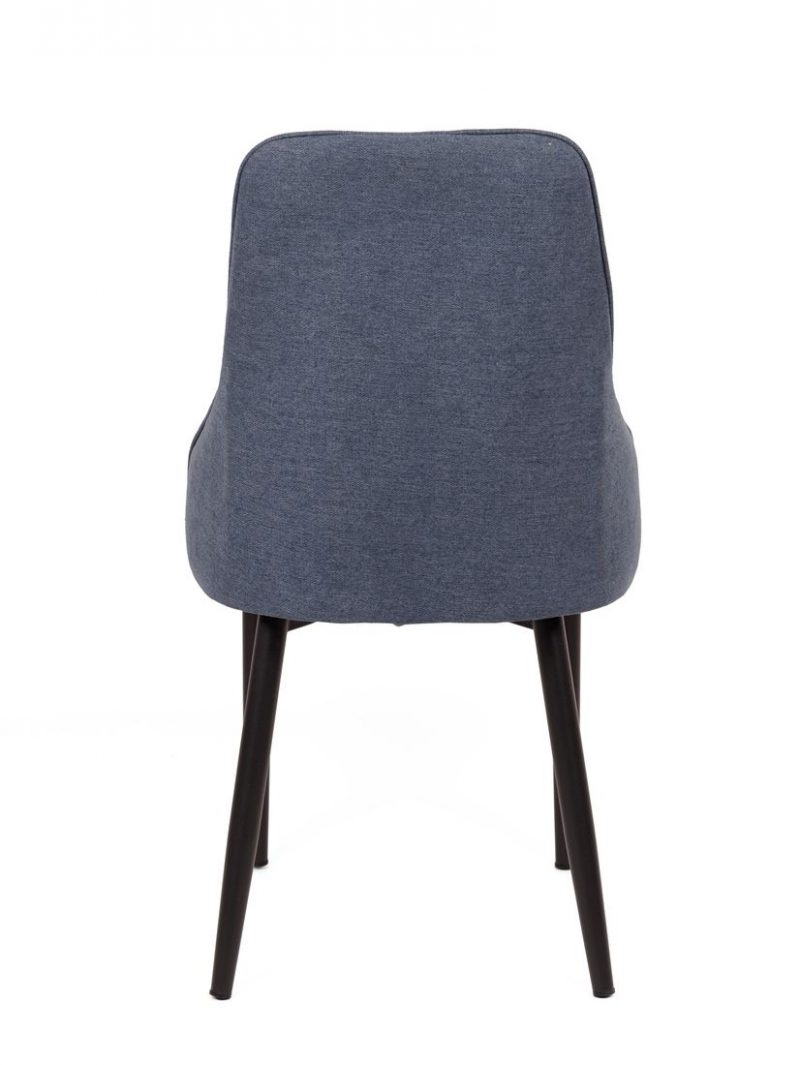 Sedia Chantal in tessuto blu avio