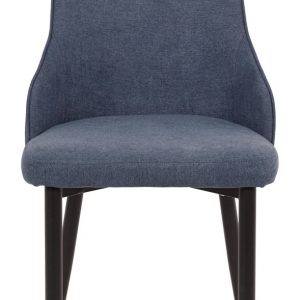 Sedia Chantal in tessuto blu avio