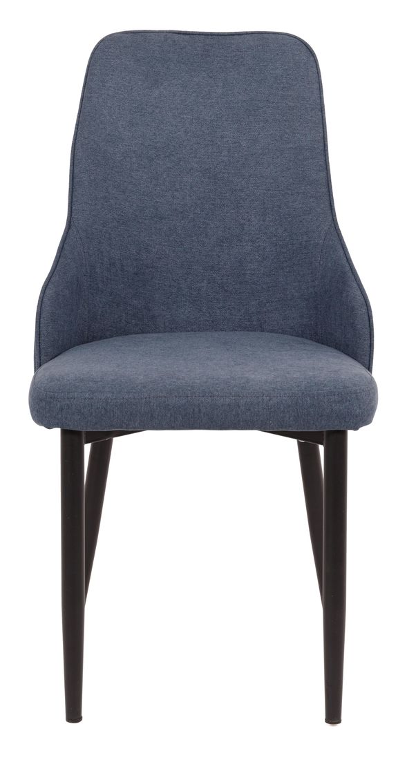 Sedia Chantal in tessuto blu avio