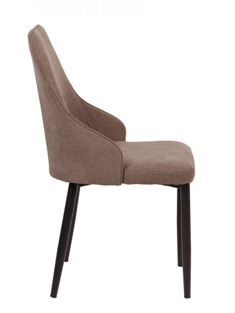 chantal_tabacco1 Sedia Chantal in tessuto tabacco